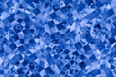 Abstract blue geometric pattern with triangular shapes and intricate textures Illustrazione stock