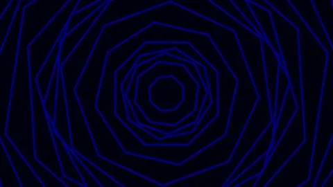 Abstract blue geometric pattern tunnel effect for modern digital background Video stock 342092787