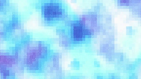 Abstract blue geometric pixelated loop background with grid of shifting dots and Video stock 340574503