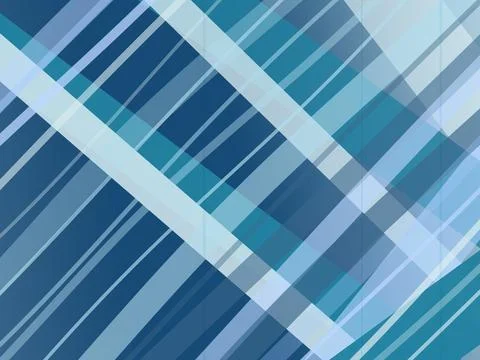 An abstract blue geometric plaid pattern background with layered diagonal l.. Stock-Illustration
