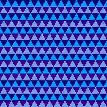 Abstract blue geometric seamless pattern of triangles Illustrazione stock