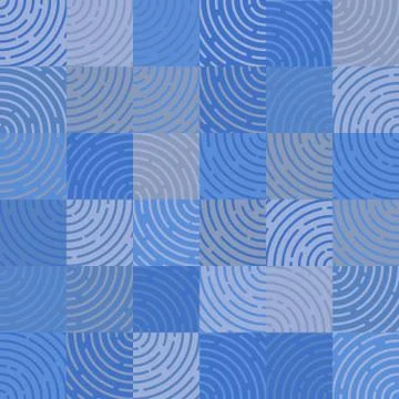 Abstract blue geometric seamless pattern. Vector illustration. Stock Illustration