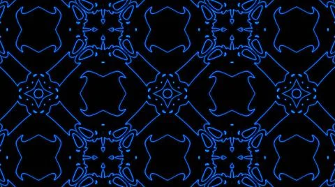 Abstract blue geometric seamless pattern background. Abstract Stripes Kaleido 스톡 일러스트