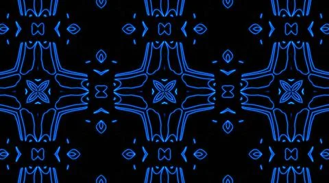 Abstract blue geometric seamless pattern background. Abstract Stripes Kaleido イラスト素材