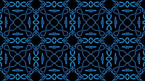 Abstract blue geometric seamless pattern background. Abstract Stripes Kaleido Stock Illustration