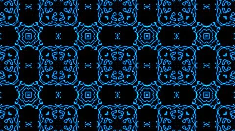 Abstract blue geometric seamless pattern background. Abstract Stripes Kaleido イラスト素材