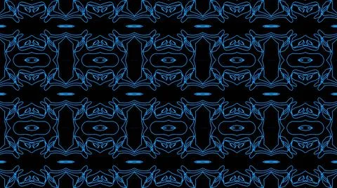 Abstract blue geometric seamless pattern background. Abstract Stripes Kaleido Stock Illustration