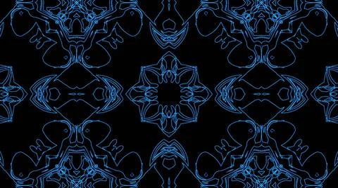 Abstract blue geometric seamless pattern background. Abstract Stripes Kaleido Ilustración de archivo