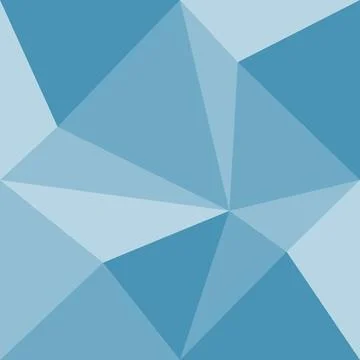 Abstract blue geometric seamless pattern with triangles, big tile, vector 库存插图