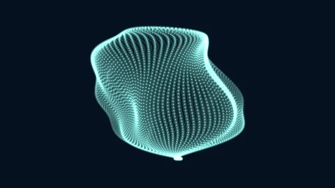 Abstract blue geometric shape on black background Stock-Footage 311605510