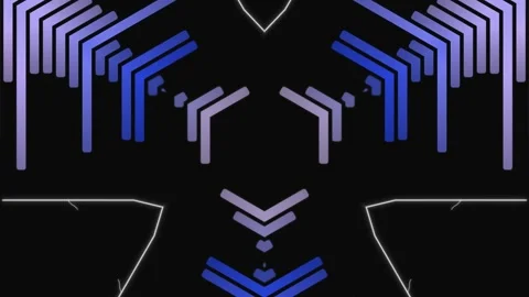 Abstract Blue Geometric Shapes Animation. Video stock 329469986