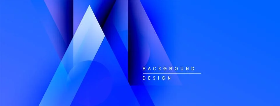 Abstract blue geometric shapes create dynamic background. Gradient colors Illustrazione stock