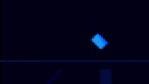 Abstract blue geometric shapes on a dark background, minimalist digital art Stock Footage 335442046