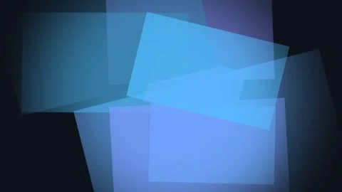 Abstract blue geometric shapes float against a dark background Stock Footage 325367602