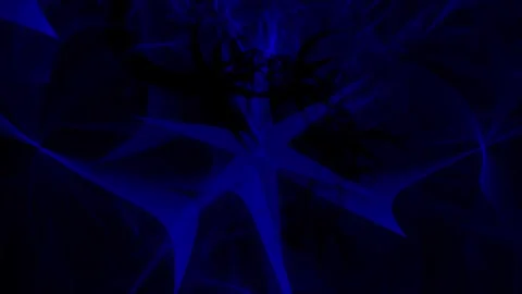 Abstract Blue Geometric Star Shapes and Dark Futuristic Motion Background Stock Footage 345948758