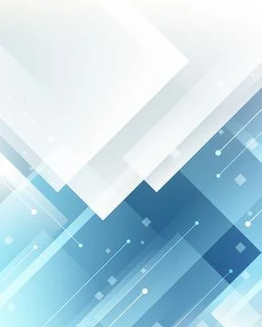 Abstract blue geometric vector background with modern digital tech lines wh.. Stock Illustration