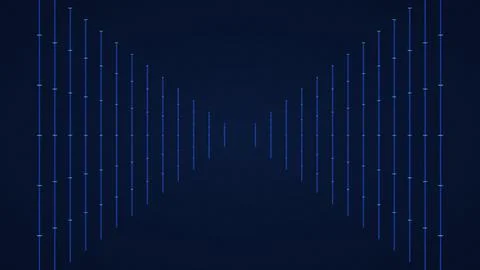 Abstract blue geometric vertical lines composition Stock Illustration