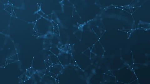 Abstract blue geometrical background with lines and dots Stock Footage 66547722