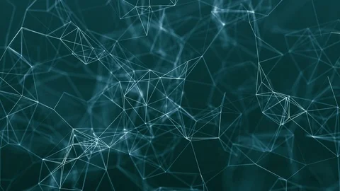 Abstract blue geometrical background with lines and dots Stock Footage 74875949
