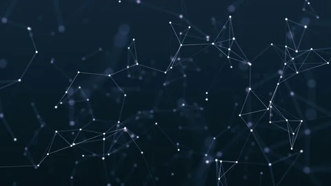 Abstract blue geometrical background with lines and dots Stock Footage 74882724