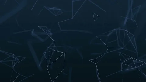 Abstract blue geometrical background with lines and dots Video stock 74888897