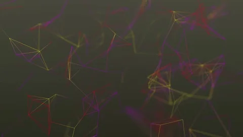 Abstract blue geometrical background with lines and dots Stock Footage 74889688