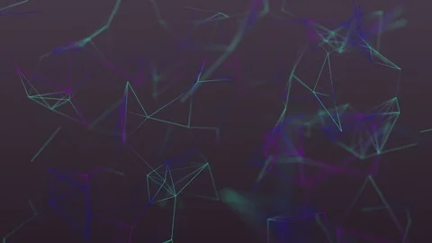 Abstract blue geometrical background with lines and dots Vídeo Stock 74890040