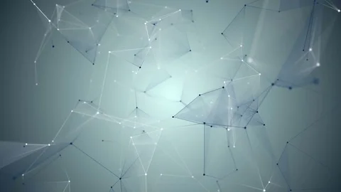 Abstract blue geometrical background with lines and dots Video stock 75085214