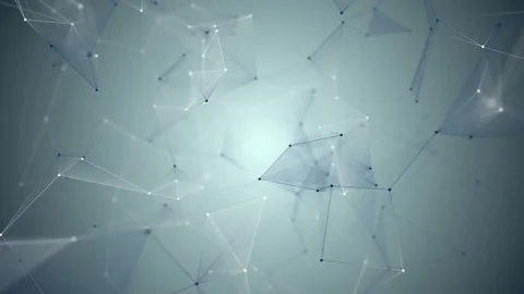 Abstract blue geometrical background with lines and dots Video stock 75089758