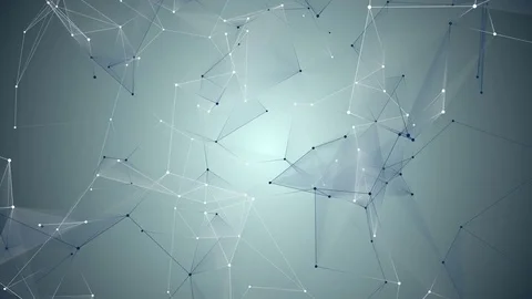 Abstract blue geometrical background with lines and dots Stock Footage 75097953