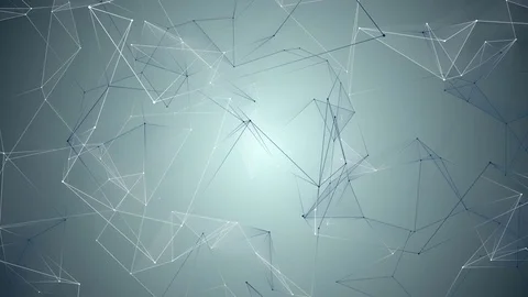 Abstract blue geometrical background with lines and dots Stock Footage 75104541