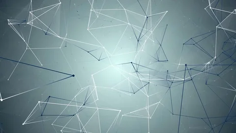 Abstract blue geometrical background with lines and dots Stock Footage 75109014
