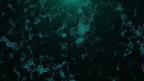 Abstract blue geometrical background with moving lines and dots Video stock 75463807