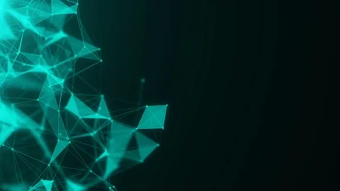 Abstract blue geometrical background with moving lines Stock Footage 78006403