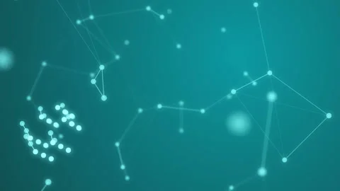 Abstract blue geometrical background with moving lines and dots. looping cg Stock Footage 120395769