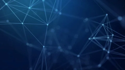 Abstract Blue Geometrical plexus Lines And Dots loop Background Stock Footage 94691361