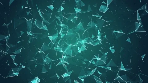 Abstract blue geometry background Stock Footage 76028081