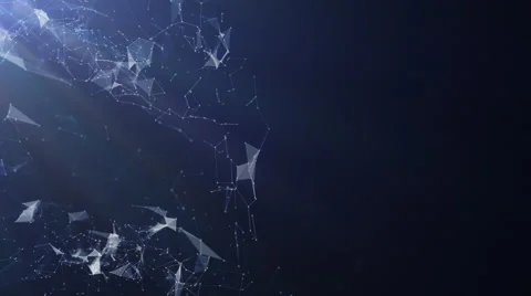 Abstract blue geometry on dark background Vídeo Stock 66860162