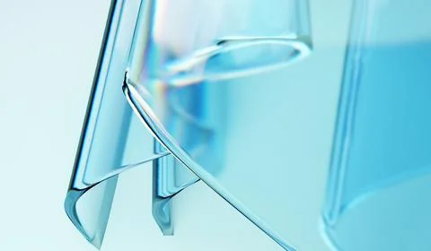 Abstract blue glass background 3d rendering for corporate wallpaper Stock Illustration