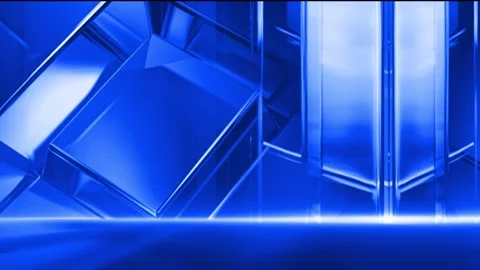 Abstract blue Glass background composition featuring a vibrant blue square Stock Footage 282695612