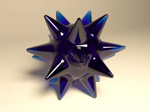 Abstract blue glass object Stock Illustration