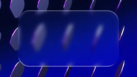 Abstract blue glass tiles grid background, 3D neumorphic shapes motion loop Stock Footage 342023485