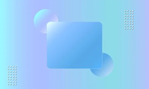 Abstract blue glassmorphism background with geometric shapes Stock Illustration