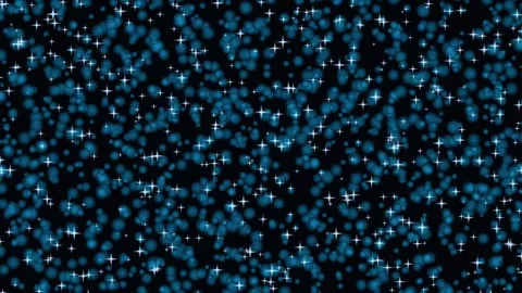 Abstract Blue Glitter Particles in Dark Ambient Motion with Subtle Light Sh.. Video stock 342503937