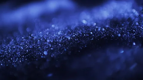 Abstract blue glittering particles background Video stock 155752400