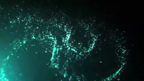 Abstract Blue Glittry And Blinking Particles Are Moving Stock-Footage 190523998