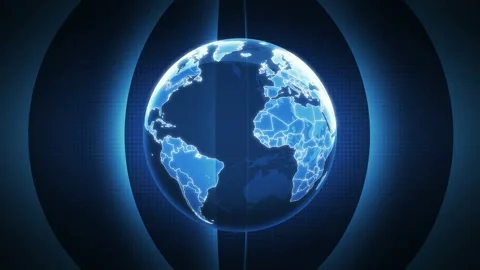 Abstract Blue Globe Earth Sphere Animation 스톡 동영상 115717021
