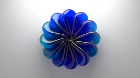 Abstract blue glossy elements forming circular design Stock Illustration