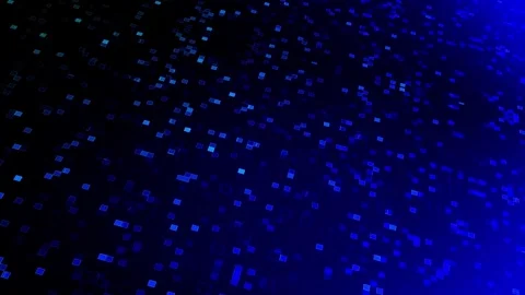 Abstract blue glowing cubes background stock footage for technology Stock Footage 318517822