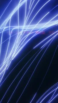 Abstract blue glowing data streams with dotted light lines, representing te.. Stockillustratie